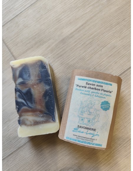 savon soin Pureté Charbon fleuri